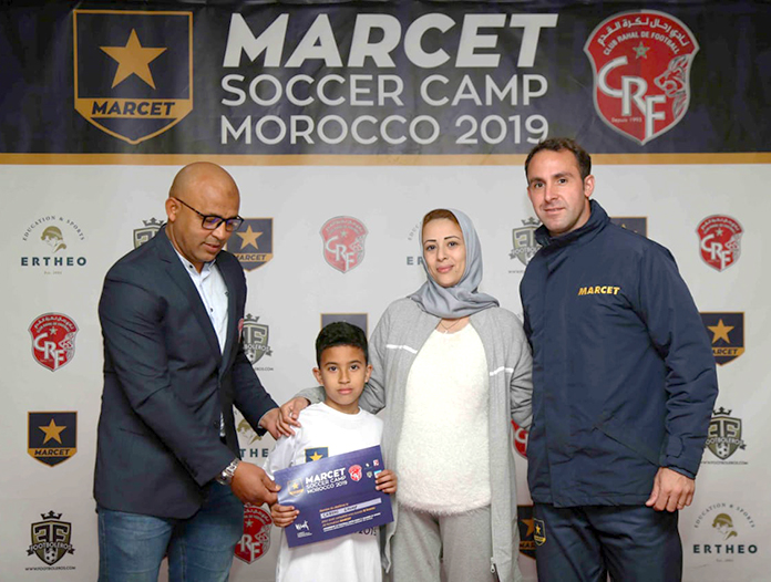 Benito Montalvo durante un Marcet Soccer Camp en Marruecos.